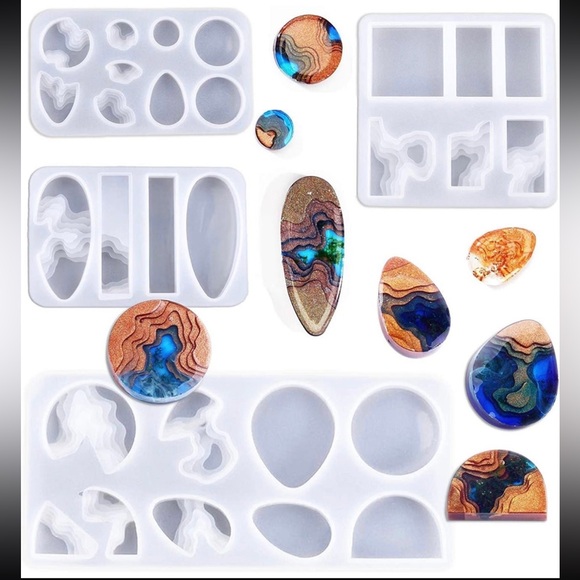 4 ISLAND OCEAN SILICONE MOLDS RESIN SOAPS WAX MELTS MORE BUNDLE DIY -2 FREEBIES - Picture 9 of 16